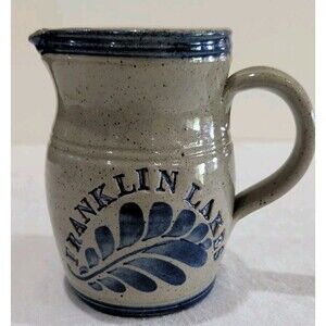 Westerwald Pottery Franklin Lakes Pitcher Salt Glazed Stoneware Signed '95